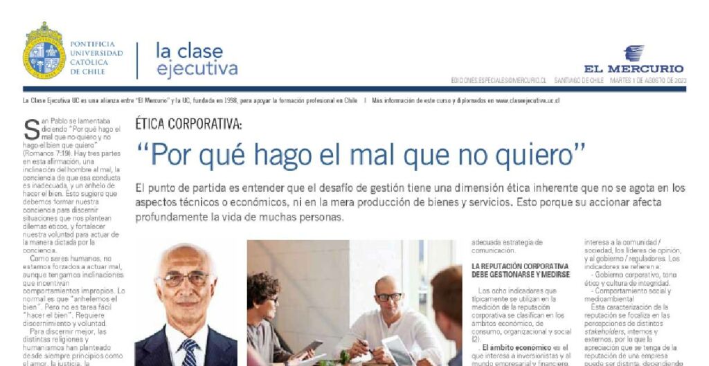 etica corporativa, hacer el mal cuando queremos hacer el bien, ética