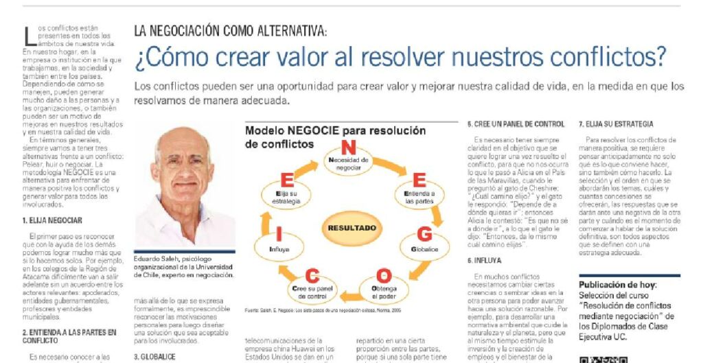 negociación, resolución de conflictos